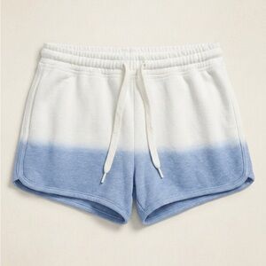 Gradient Blue and White Athletic Shorts
